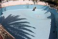Pool skateboarding